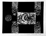 Artist: Pareroultja, Hubert. | Title: Yirunpa | Date: 1995 | Technique: linocut, printed in black ink, from one block