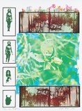 Artist: MEYER, Bill | Title: Lee unfolding | Date: 1974 | Technique: screenprint, printed in nine colours, from nine screens (indirect film and hand-cut with half tone photos) | Copyright: © Bill Meyer