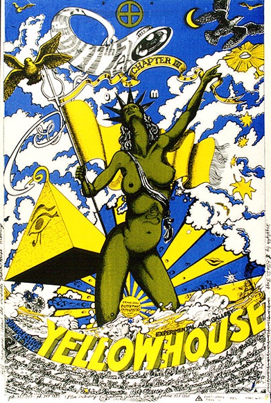 Artist: b'EARTHWORKS POSTER COLLECTIVE' | Title: b'Summer show at the Yellow House' | Date: 1972 | Technique: b'screenprint, printed in colour, from multiple stencils' Artist: b'EARTHWORKS POSTER COLLECTIVE' | Title: b'Summer show at the Yellow House' | Date: 1972 | Technique: b'screenprint, printed in colour, from multiple stencils'