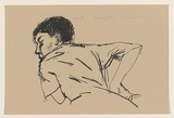 Artist: Lincoln, Kevin. | Title: Sleeping boy | Date: 2002, April | Technique: drypoint, printed in black ink, from one plate