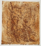 Artist: PARR, Mike | Title: Alphabet/Haemorrhage. | Date: 1992-93 | Technique: etching, printed in red ochre ink, from one plate