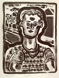 Artist: Francis, David. | Title: Passing figure | Date: 1984 | Technique: lithograph, printed in black ink, from one stone