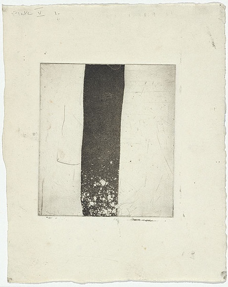 Artist: b'MADDOCK, Bea' | Title: b'Calligraphy' | Date: 1959 | Technique: b'aquatint and foul biting, printed in black ink, from one copper plate' Artist: b'MADDOCK, Bea' | Title: b'Calligraphy' | Date: 1959 | Technique: b'aquatint and foul biting, printed in black ink, from one copper plate'