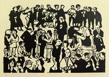 Artist: Allen, Joyce. | Title: The party. | Date: 1972 | Technique: linocut, printed in black ink, from one block