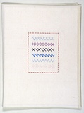 Artist: White, Robin. | Title: Cloth folio with hand-embroidery | Date: 1988