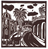 Artist: b'Lindsay, Cameron.' | Title: b'Upper Esplanade (St. Kilda)' | Date: 1995, September | Technique: b'linoblock, printed in black ink, from one block'
