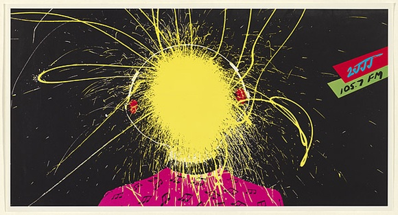 Artist: b'Done, Ken.' | Title: b'Small copy of the large outdoor advertising poster for FM radio station 2JJJ. [One of ten the same].' | Date: 1982 | Copyright: b'\xc2\xa9 Graeme Davey'