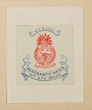 Artist: Burdett, Frank. | Title: Bookplate: Worane, Sergeants' Mess. | Date: (1926) | Technique: lithograph