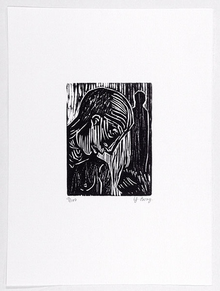 Artist: b'Boag, Yvonne.' | Title: b'not titled.' | Date: 1988 | Technique: b'woodcut, printed in black ink, from one block' | Copyright: b'\xc2\xa9 Yvonne Boag' Artist: b'Boag, Yvonne.' | Title: b'not titled.' | Date: 1988 | Technique: b'woodcut, printed in black ink, from one block' | Copyright: b'\xc2\xa9 Yvonne Boag'