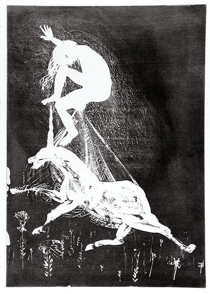Artist: b'BOYD, Arthur' | Title: b'The lady betrays the unicorn.' | Date: 1973-74 | Technique: b'aquatint, printed in black ink, from one plate' | Copyright: b'Reproduced with permission of Bundanon Trust' Artist: b'BOYD, Arthur' | Title: b'The lady betrays the unicorn.' | Date: 1973-74 | Technique: b'aquatint, printed in black ink, from one plate' | Copyright: b'Reproduced with permission of Bundanon Trust'