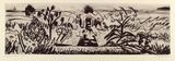 Artist: Fumpston, Rodney. | Title: Night garden II | Date: 1993, September - October | Technique: drypoint, printed in black ink, from one plate