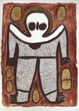 Artist: Karadada, Lilly. | Title: not titled #5 | Date: 2000, November | Technique: lithograph, printed in colour, from three aluminium plates