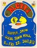 Artist: Fane, Mike. | Title: Blerta, Super Show, Glebe Town Hall | Date: 1973 | Technique: screenprint, printed in colour, from four stencils