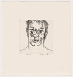 Artist: SHIHE, Dai | Title: Self portrait | Date: c.2003 | Technique: etching, printed in black ink, from one plate
