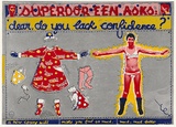 Artist: Church, Julia. | Title: Superdoreen asks: 'dear, do you lack confidence?'. | Date: 1982 | Technique: screenprint, printed in colour, from multiple crayon and photo-stencils