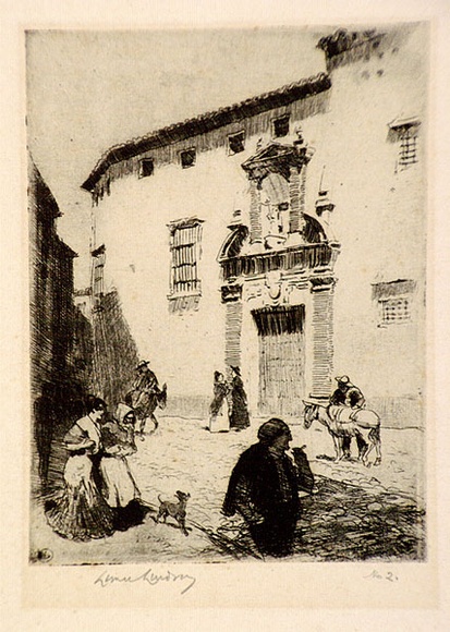 Artist: b'LINDSAY, Lionel' | Title: b'Santa Margarita, Seville' | Date: 1907 | Technique: b'etching, printed in brown ink with plate-tone, from one plate' | Copyright: b'Courtesy of the National Library of Australia' Artist: b'LINDSAY, Lionel' | Title: b'Santa Margarita, Seville' | Date: 1907 | Technique: b'etching, printed in brown ink with plate-tone, from one plate' | Copyright: b'Courtesy of the National Library of Australia'