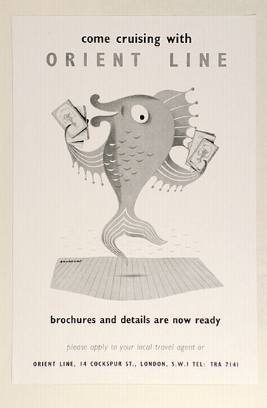 Artist: b'Bainbridge, John.' | Title: b'Come cruising with Orient Line: brochures and details are now ready.' | Date: c.1954 Artist: b'Bainbridge, John.' | Title: b'Come cruising with Orient Line: brochures and details are now ready.' | Date: c.1954