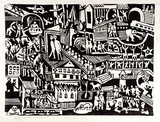 Artist: Allen, Joyce. | Title: Journey. | Date: 1967 | Technique: linocut printed in black ink, from one block