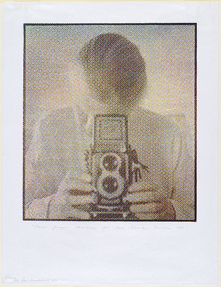 Artist: b'MADDOCK, Bea' | Title: b'Four finger exercise for two hands' | Date: 1982 | Technique: b'photo-etched linocut, printed in process colour, from four blocks' Artist: b'MADDOCK, Bea' | Title: b'Four finger exercise for two hands' | Date: 1982 | Technique: b'photo-etched linocut, printed in process colour, from four blocks'