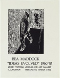 Artist: MADDOCK, Bea | Title: Exhibition poster: Bea Maddock Ideas evolved 1960-70 | Date: 1970 | Technique: letterpress; process block