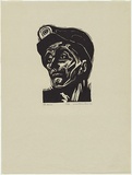 Artist: Counihan, Noel. | Title: The miner. | Date: 1947 | Technique: linocut, printed in black ink, from one block