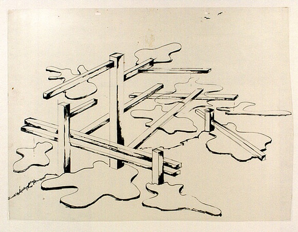 Artist: b'COLEING, Tony' | Title: bPositive for Idea for 'to do with blue' sculpture. | Date: (1975) | Technique: b'photograpic positive'