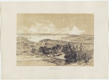 Artist: PROUT, John Skinner | Title: Port Jackson, east of Bradley's Head | Date: 1842 | Technique: lithograph, printed in colour, from two stones (black and brown tint stone)