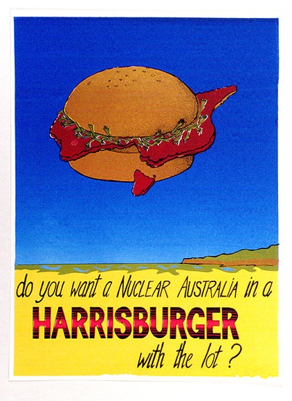 Artist: EARTHWORKS POSTER COLLECTIVE | Title: Harrisburger. | Date: 1979 | Technique: screenprint, printed in colour, from multiple stencils