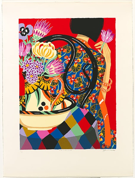 Artist: b'Irvine, Greg.' | Title: b'Red wall.' | Date: 1989 | Technique: b'screenprint, printed in colour, from 19 stencils'
