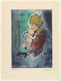 Artist: EWINS, Rod | Title: Madonna. | Date: 1965 | Technique: relief-etching, printed in black ink, from one magnesium plate