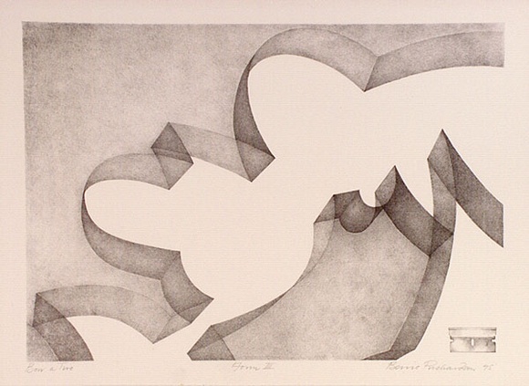 Artist: b'RICHARDSON, Berris' | Title: b'Form III' | Date: 1975 | Technique: b'lithograph, printed in brown ink, from one plate'
