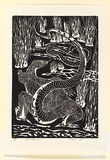 Artist: Hayward Pooaraar, Bevan. | Title: Final showdown | Date: 1987 | Technique: linocut