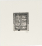 Artist: b'SCHMEISSER, Jorg' | Title: b'Door at Tiksey' | Date: 1985 | Technique: b'etching and aquatint, printed in black ink, from one plate' | Copyright: b'\xc2\xa9 J\xc3\xb6rg Schmeisser'