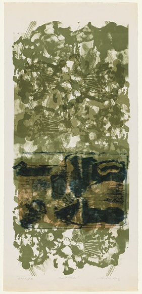 Artist: b'King, Grahame.' | Title: b'Secret garden' | Date: 1969 | Technique: b'lithograph, printed in colour, from four stones [or plates]'
