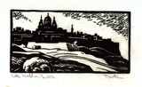 Artist: Hawkins, Weaver. | Title: Citta Vecchia, Malta. | Date: c.1931 | Technique: wood-engraving, printed in black ink, from one block | Copyright: The Estate of H.F Weaver Hawkins