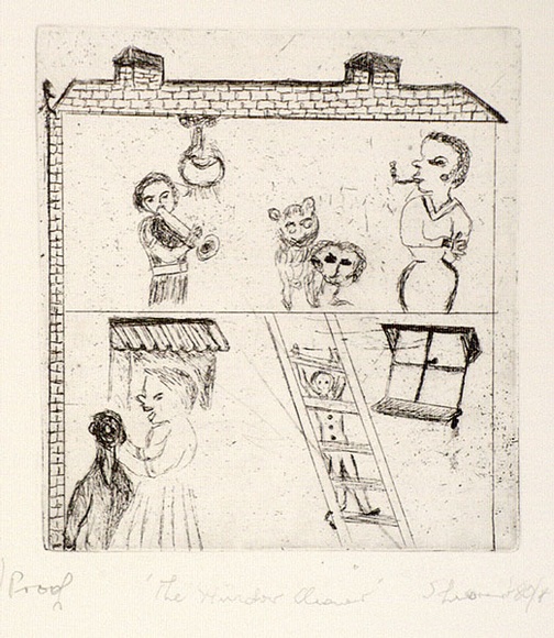 Artist: b'Shearer, Mitzi.' | Title: b'The window cleaner' | Date: 1980-84