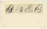 Artist: WALKER, Murray | Title: Four studies of Carol | Date: 1963 | Technique: etching, printed in black ink, from four plates