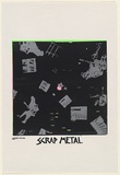 Artist: b'UNKNOWN (UNIVERSITY OF QUEENSLAND STUDENT WORKSHOP)' | Title: b'Scrap Metal' | Date: c.1980 | Technique: b'screenprint, printed in colour, from multiple stencils'