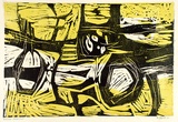 Artist: GLEGHORN, Tom. | Title: Riverina | Date: 1960 | Technique: woodcut, printed in colour, from two masonite blocks | Copyright: © Thomas Gleghorn