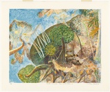 Artist: Robinson, William. | Title: Creation landscape - Man and the Spheres I | Date: 1991, September, October, November | Technique: lithographs, printed in colour