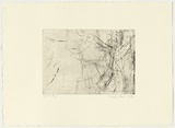 Artist: b'PARR, Mike' | Title: b'Gun into vanishing point 4' | Date: 1988-89 | Technique: b'drypoint and foul biting, printed in black ink, from one copper plate'
