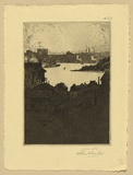 Artist: SHIRLOW, John | Title: Sydney Cove, from Musgrave Street wharf | Date: 1917 | Technique: etching, printed in black ink, from one copper plate