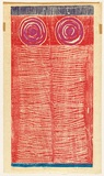 Artist: Buckley, Sue. | Title: Apparitions. | Date: 1967 | Technique: woodcut, printed in colour | Copyright: This work appears on screen courtesy of Sue Buckley and her sister Jean Hanrahan