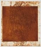 Artist: PARR, Mike | Title: Alphabet/Haemorrhage. | Date: 1992-93 | Technique: etching, printed in red ochre ink, from one plate