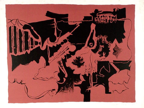 Artist: b'Plate, Carl.' | Title: b'Red and black 5' | Date: 1968 | Technique: b'lithograph, printed in colour, from two stones' | Copyright: b'\xc2\xa9 Estate of Carl Plate' Artist: b'Plate, Carl.' | Title: b'Red and black 5' | Date: 1968 | Technique: b'lithograph, printed in colour, from two stones' | Copyright: b'\xc2\xa9 Estate of Carl Plate'