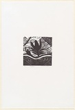 Artist: Joshua, Rebecca. | Title: My dream healing flower | Date: c.2001 | Technique: linocut, printed in black ink, from one block
