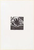 Artist: Joshua, Rebecca. | Title: My dream healing flower | Date: c.2001 | Technique: linocut, printed in black ink, from one block