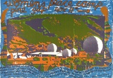 Artist: JILL POSTERS 1 | Title: Women's peace camp Pine Gap Nov. 11th 1983 | Date: 4 October 1983 | Technique: screenprint, printed in colour, from five stencils