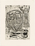 Artist: b'HANRAHAN, Barbara' | Title: b'Sweethearts of Jesus' | Date: 1989 | Technique: b'etching, printed in black ink with plate-tone, from one plate'