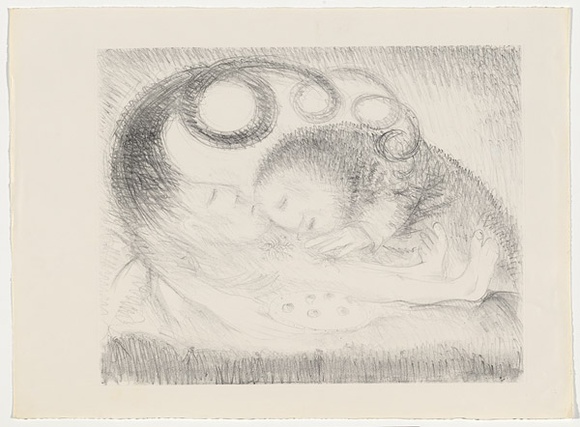 Artist: b'BOYD, Arthur' | Title: b'St Clare attending to St Francis.' | Date: (1965) | Technique: b'lithograph, printed in black ink, from one plate' | Copyright: b'Reproduced with permission of Bundanon Trust' Artist: b'BOYD, Arthur' | Title: b'St Clare attending to St Francis.' | Date: (1965) | Technique: b'lithograph, printed in black ink, from one plate' | Copyright: b'Reproduced with permission of Bundanon Trust'